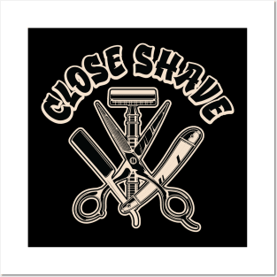 Close Shave - Barber Accessories Graphic Posters and Art